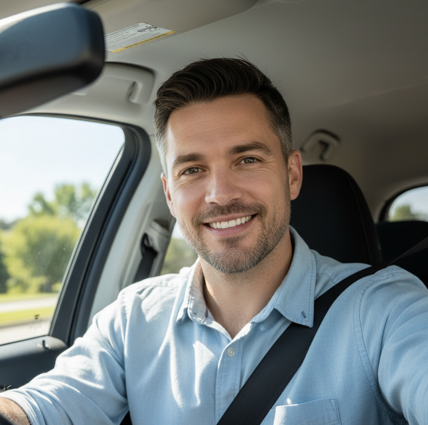 A casual selfie of a woman before using the AI headshot generator.