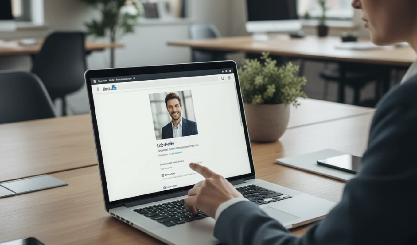 A professional woman smiling confidently, representing a perfect LinkedIn profile picture.